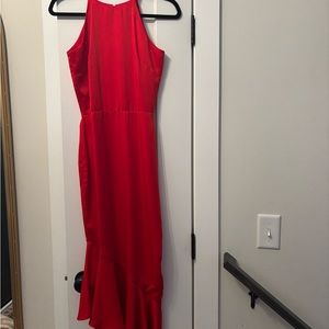 Lavish Alice Red Halter Sheath Dress for Cocktail